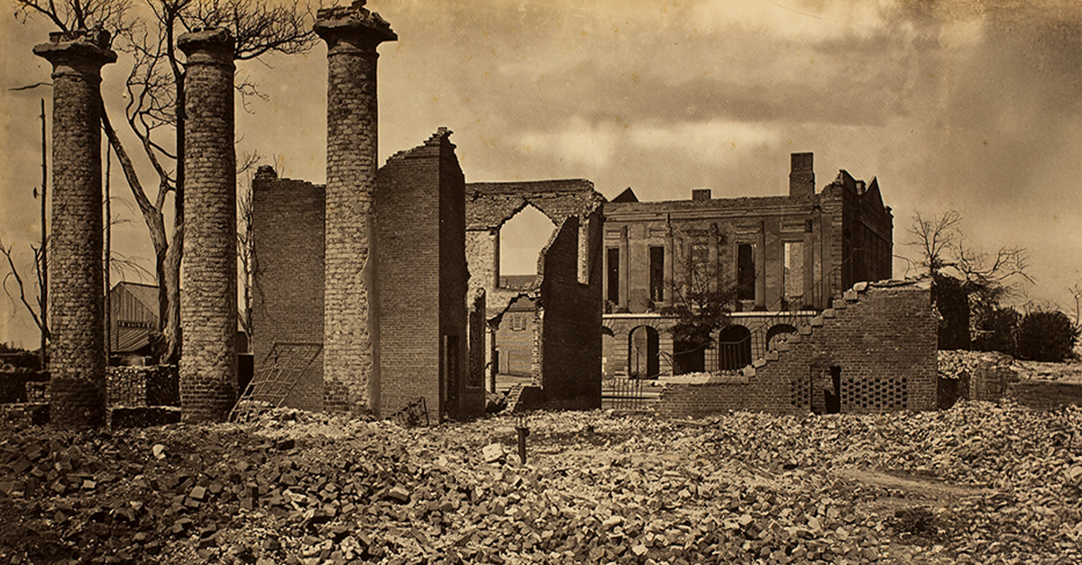 The burning of Columbia, South Carolina was one of the final calamities of the US Civil War.